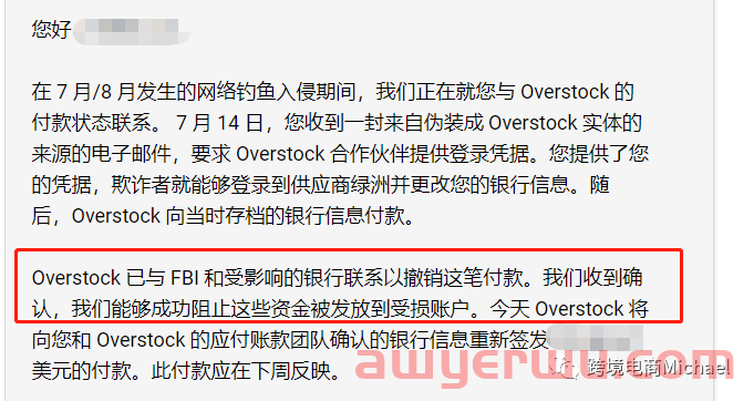 离谱：Overstock平台被黑，大量卖家收到钓鱼邮件并导致无法正常回款？！ 第8张