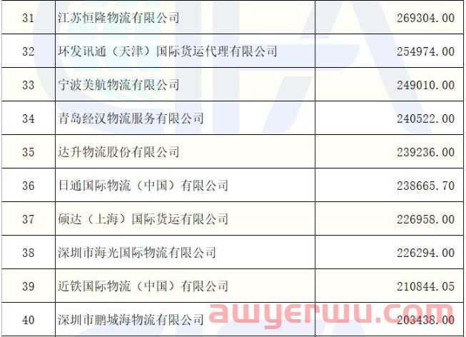 独家！2021年度中国货代100强营收数据（初公示）名单出炉（附完整排名） 第16张