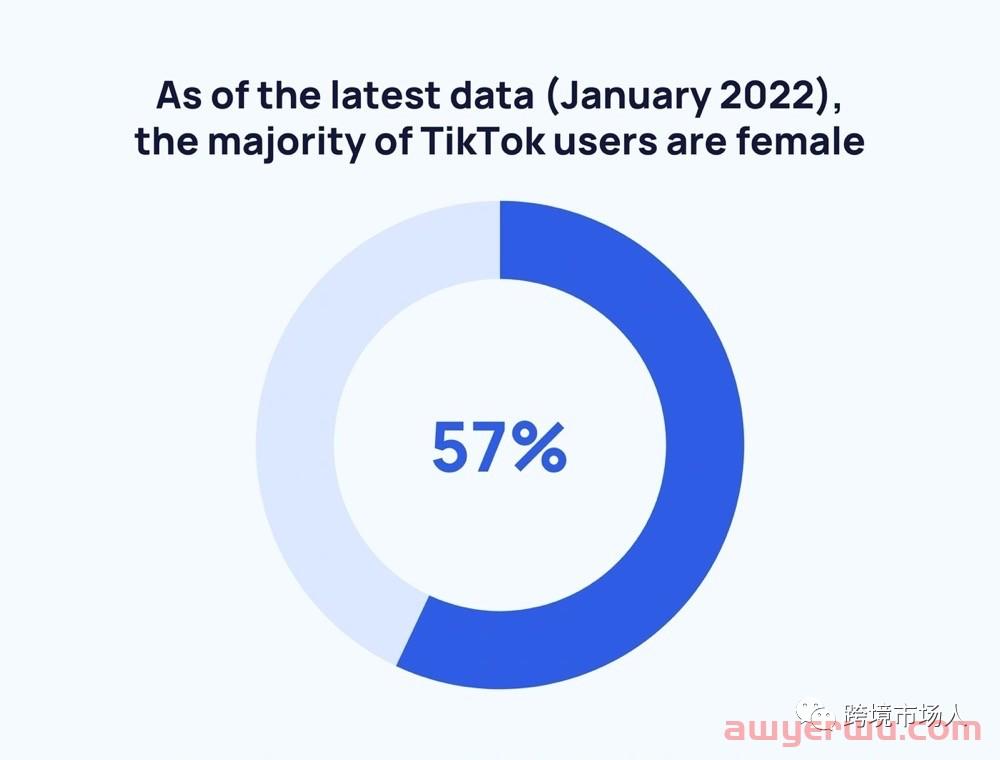 2022年最新TikTok 用户年龄、性别及受众统计数据 第2张