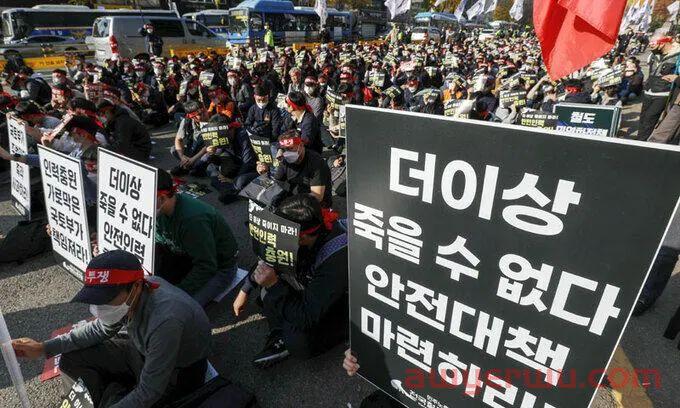 罢工！韩国卡车司机大罢工“梅开二度” ，卖家提前做好准备 第1张