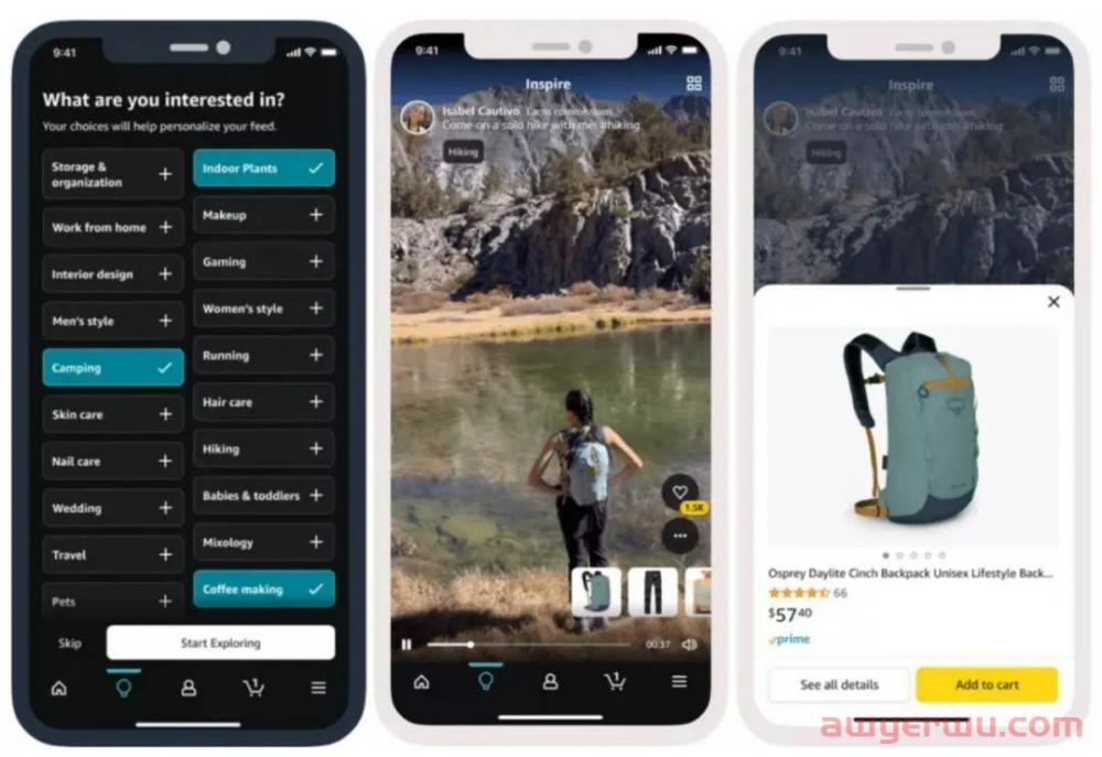 亚马逊推出Inspire工具：融合TikTok与Instagram的全新媒体购物频道！ 第1张