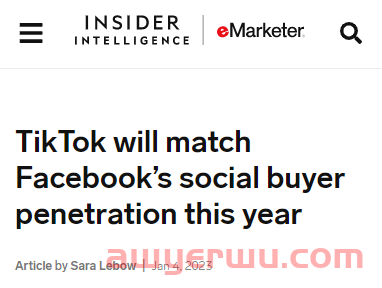 TikTok买家数量暴涨，Facebook遭遇冲击 第1张