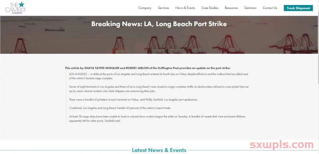 大罢工！美国洛杉矶长滩港口罢工停摆，12个码头临时关闭，预约被迫取消 第1张